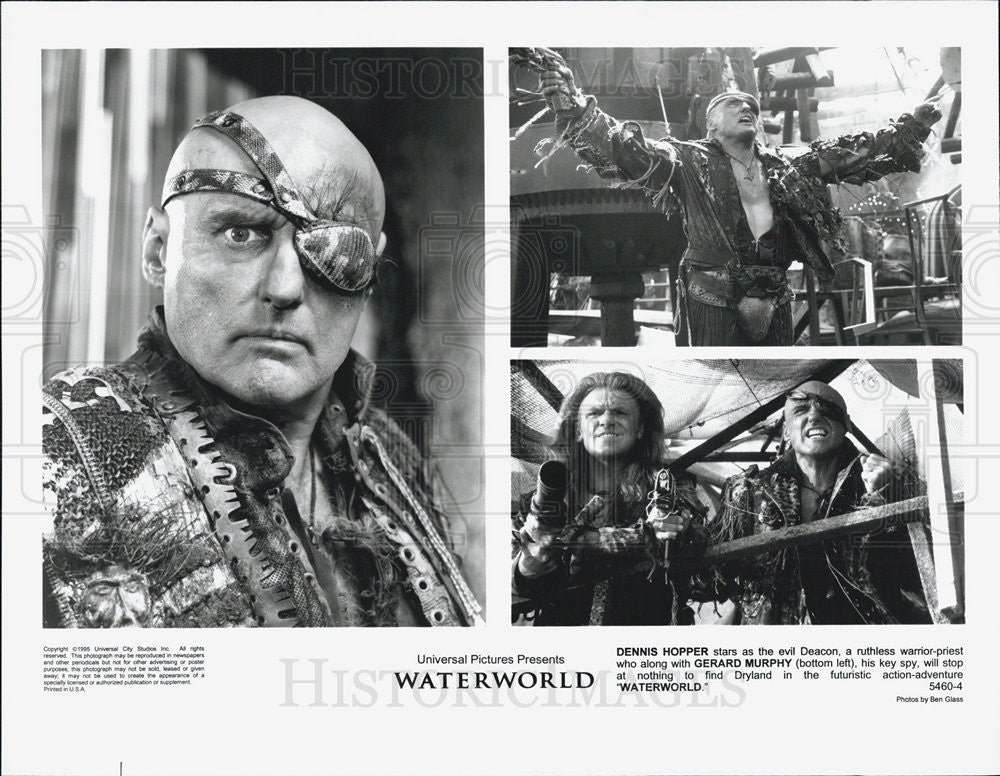 1995 Press Photo of scenes from the film Waterworld - Historic Images