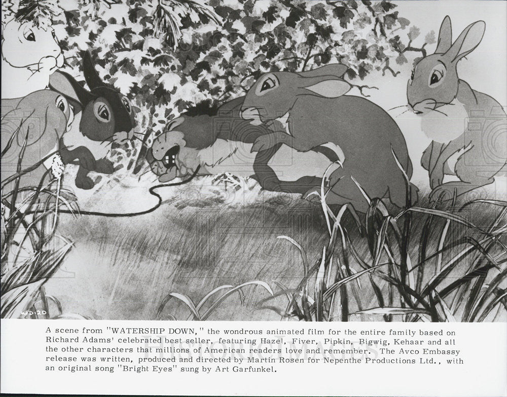 Press Photo of a scene from the animated film &quot;Watership Down&quot; - Historic Images