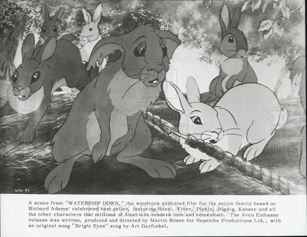 Press Photo of a scene from the animated movie "Watership Down" - Historic Images