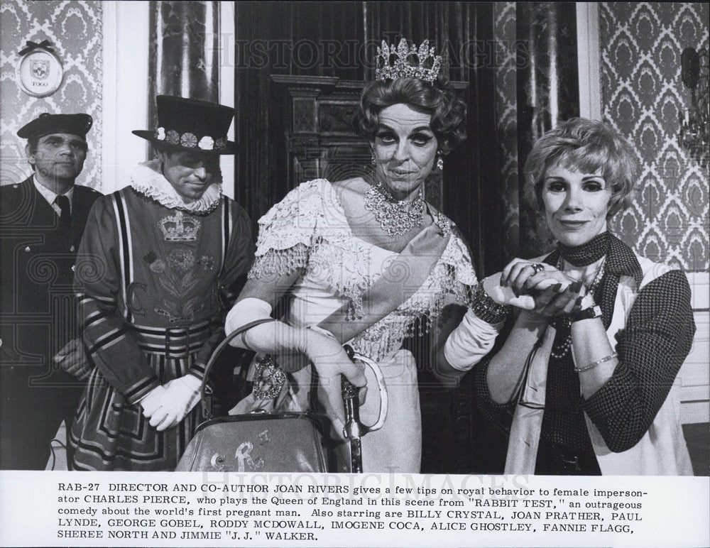 Charles Pierce and Joan Rivers in Rabbit Test 1978 vintage promo photo