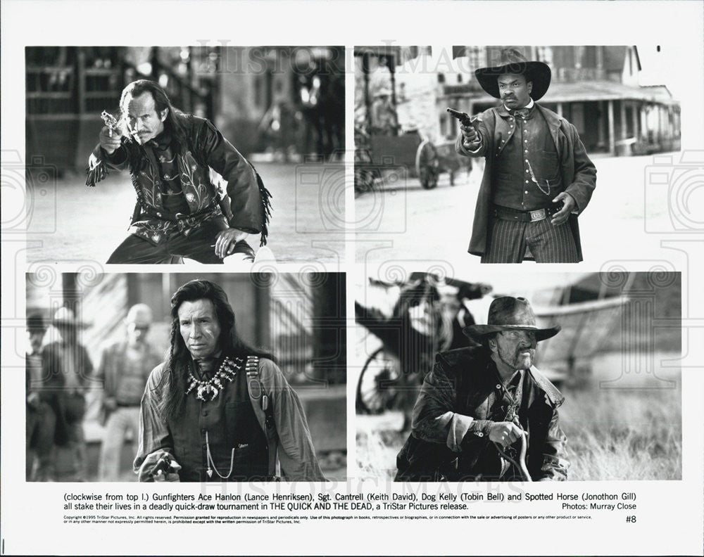 1995 Press Photo The Quick and the Dead Lance Henriksen Keith David Tobin Bell - Historic Images