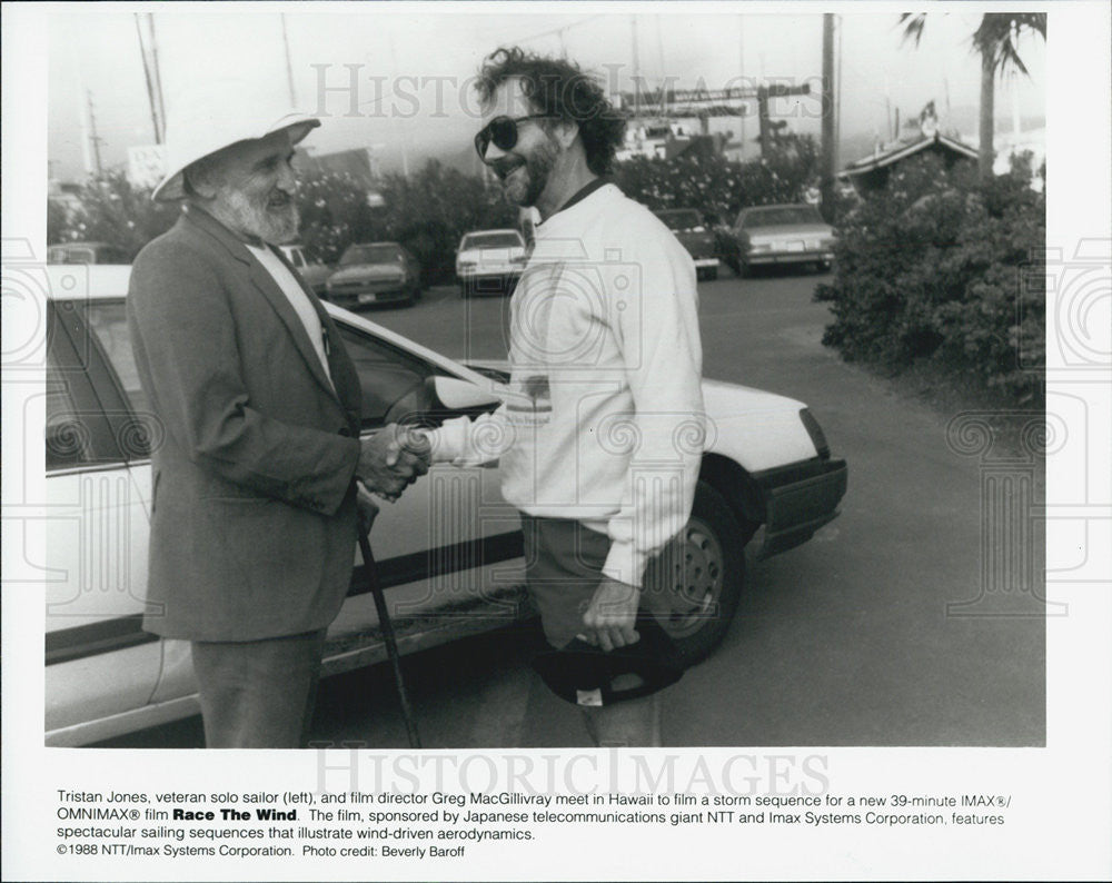 1988 Press Photo Tristan Jones &quot;Race The Wind&quot; - Historic Images