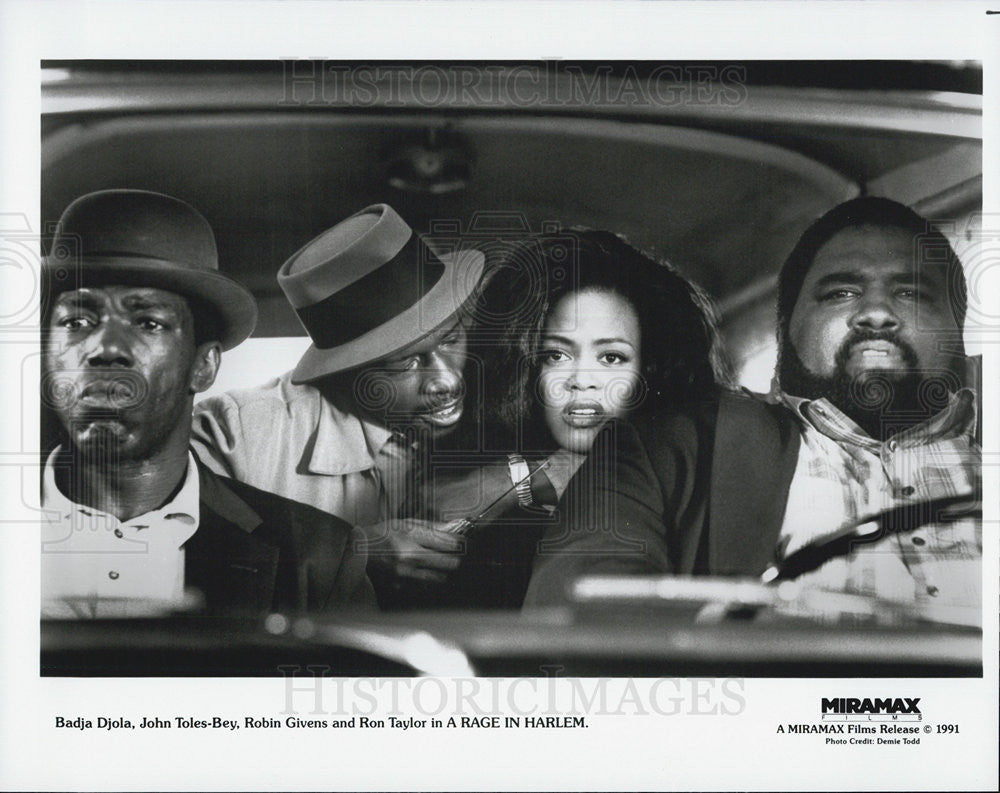 1991 Press Photo Actors Badja Djola John Toles Bey Robin Givens Ron Taylor - Historic Images