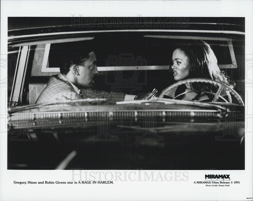 1991 Press Photo Actors Gregory Hines Robin Givens Rage In Harlem - Historic Images