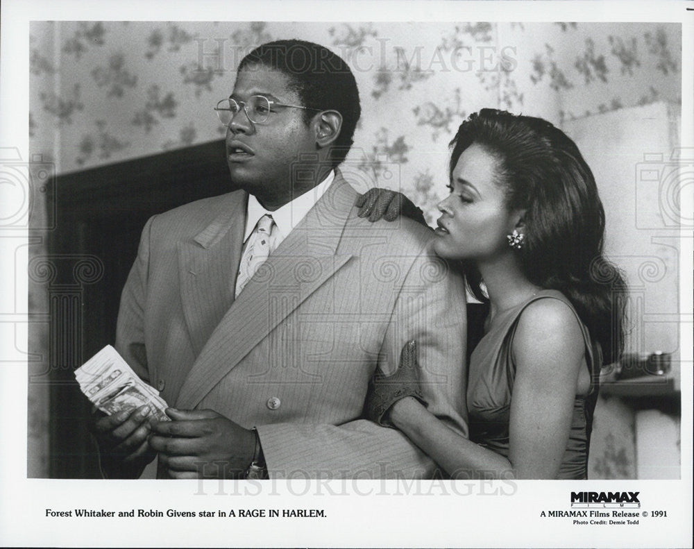 1991 Press Photo Forest Whitaker Robin Givens A Rage in Harlem - Historic Images