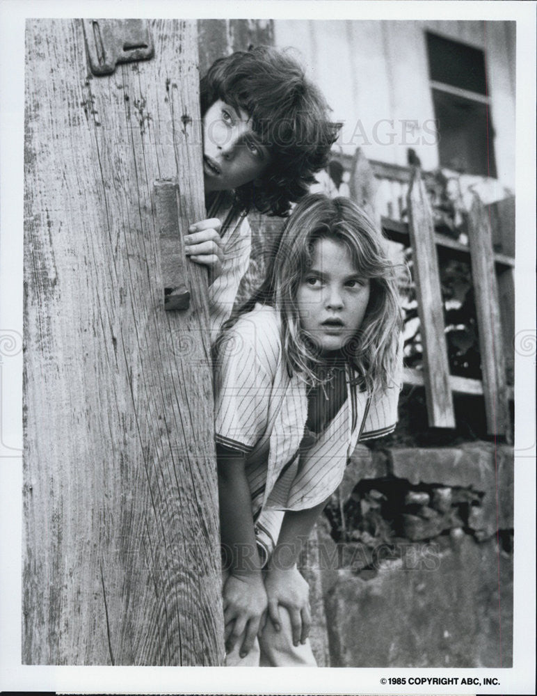 1985 Press Photo Drew Barrymore And Brandy Ward Stars In ABC Weekend Special - Historic Images