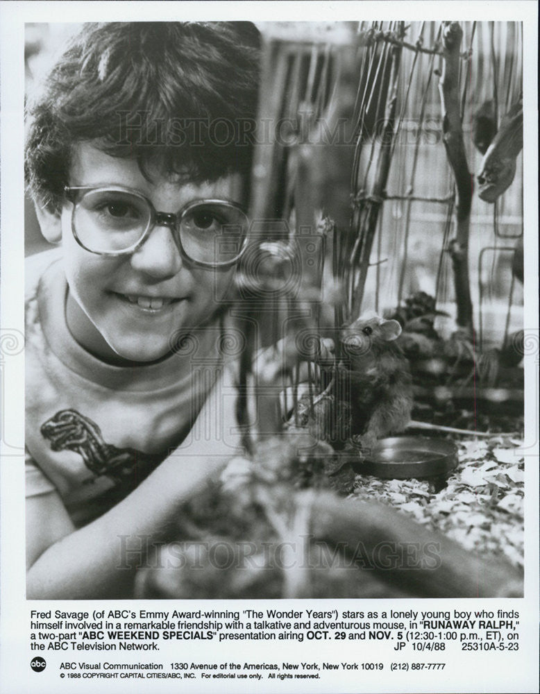 Actor Fred Savage Stars In ABC Weekend Special Runaway Ralph 1988 ...