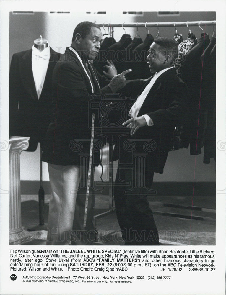 1992 Press Photo Actor/Comedian Flip Wilson On &quot;The Jaleel White Special&quot; - Historic Images