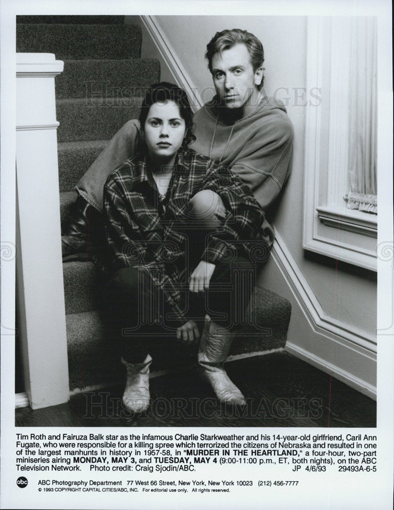 1993 Press Photo Tim Roth Fairuza Balk MURDER IN THE HEARTLAND - Historic Images