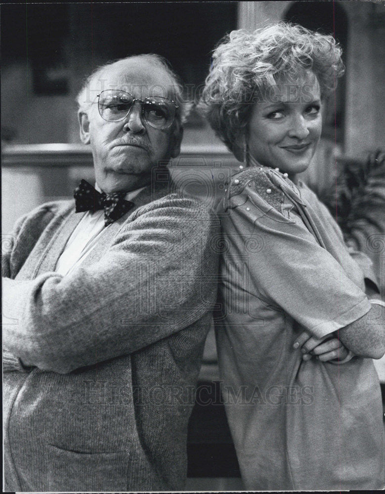 1986 Press Photo Actors Barnard Hughes And Christine Ebersole &quot;The Cavanaughs&quot; - Historic Images