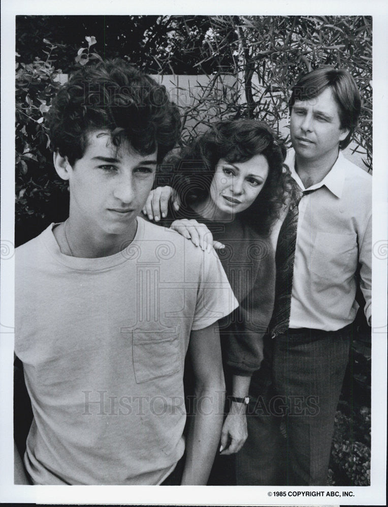 1985 Press Photo Patrick Dempsey, Karen Valentine, Beau Bridges - Historic Images