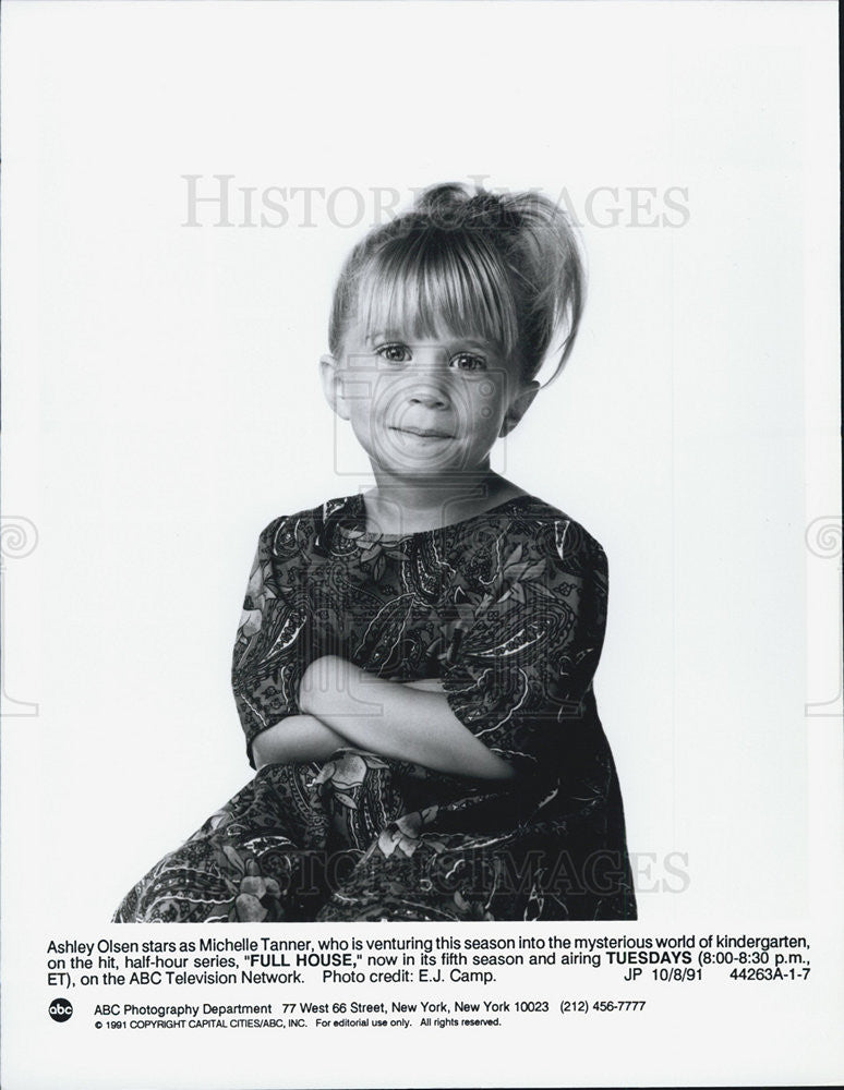 1991 Press Photo &quot;Full House&quot; Ashley olsen - Historic Images