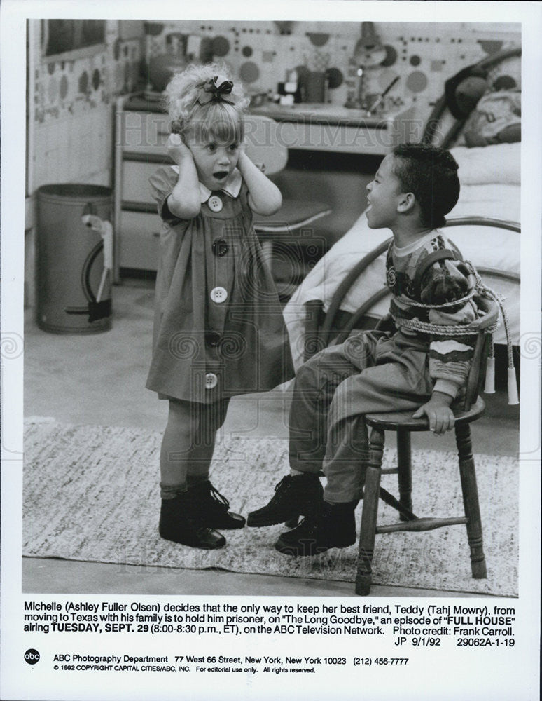 Ashley Fuller Olsen, Tahj Mowry, in Full House 1992 vintage promo photo ...