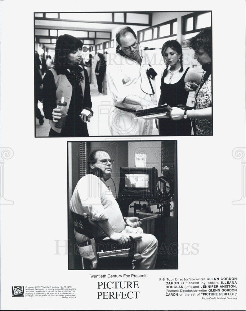 1997 Press Photo Director Glenn Gordon with Jennifer Aniston &amp; Illeana Douglas - Historic Images