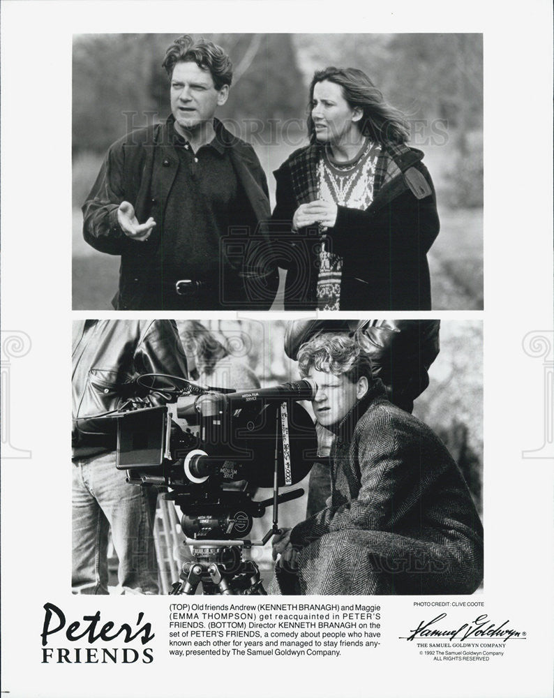 1992 Press Photo &quot;Peter&#39;s Friends&quot; Kenneth branagh,Emma Thompson - Historic Images