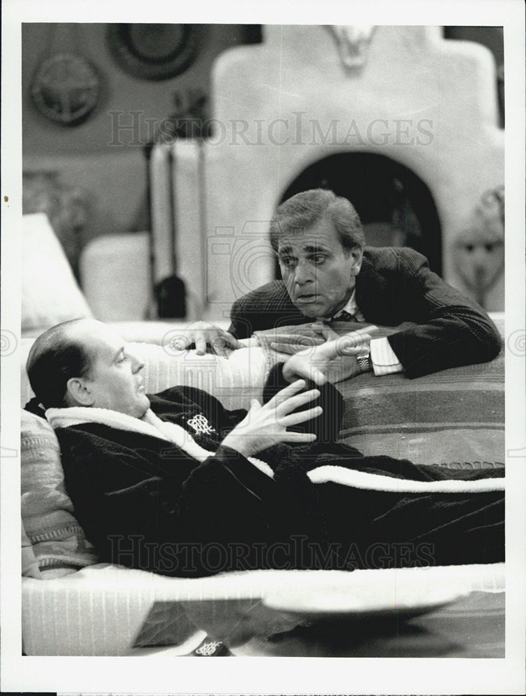 1989 Press Photo Alex Rocco And Dennis Lipscomb In CBS Show The Famous Teddy Z - Historic Images