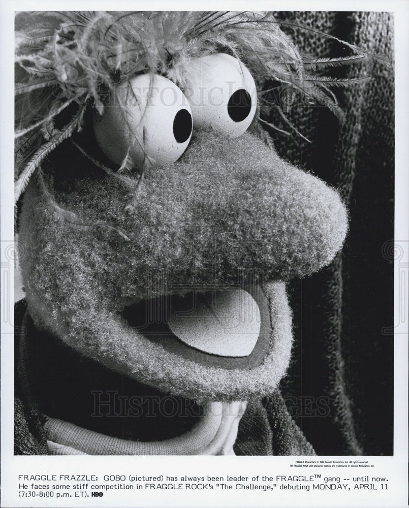 1982 Press Photo Gobo The Puppet On HBO Show Fraggle Rock Episode The Challenge - Historic Images