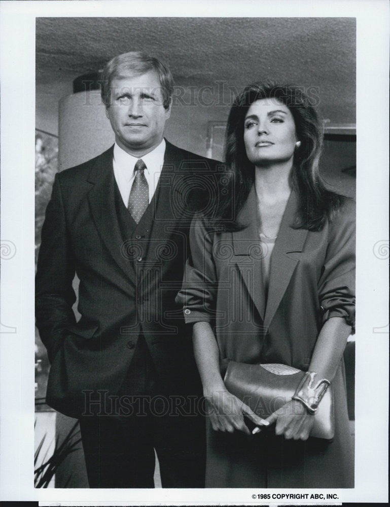 1985 Press Photo Tracy Scoggins And Ken Howard ABC Show Dynasty II: The Colbys - Historic Images