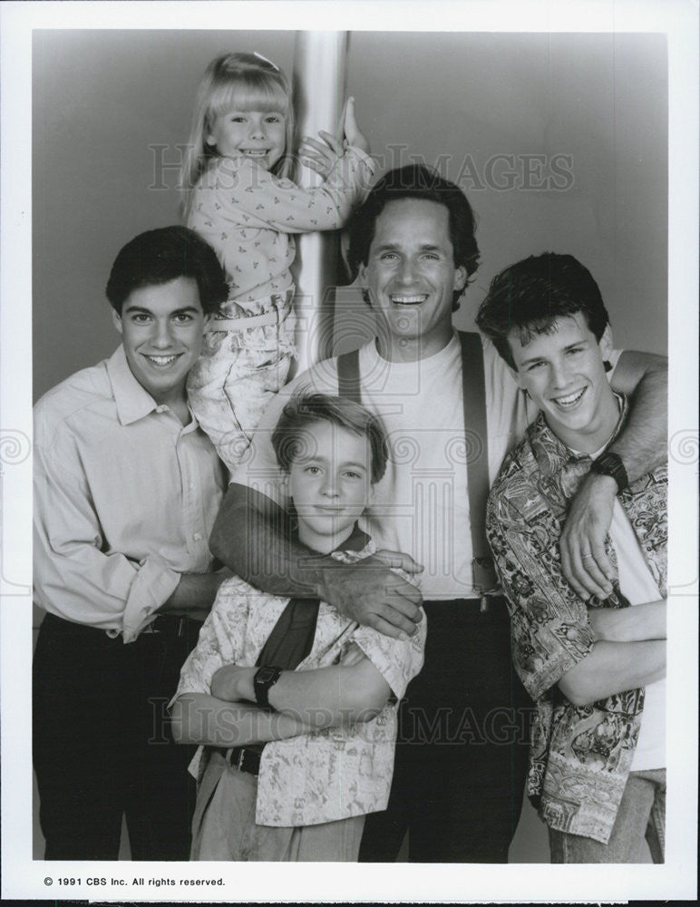 1991 Press Photo The Cast Of CBS-TV&#39;s Series &quot;The Family Man&quot; Actors - Historic Images