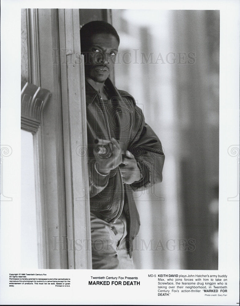 1990 Press Photo Keith David stars in &quot;Marked For Death&quot; - Historic Images