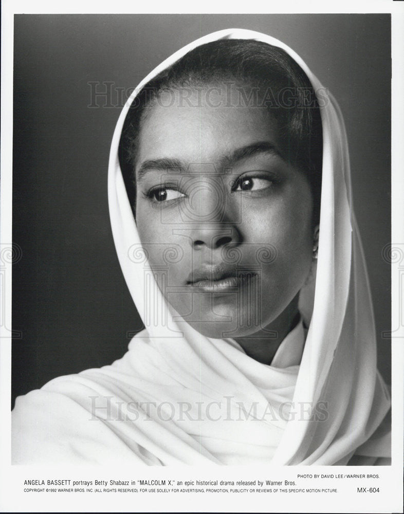 1992 Press Photo Angela Bassett stars in &quot;Malcolm X&quot; - Historic Images