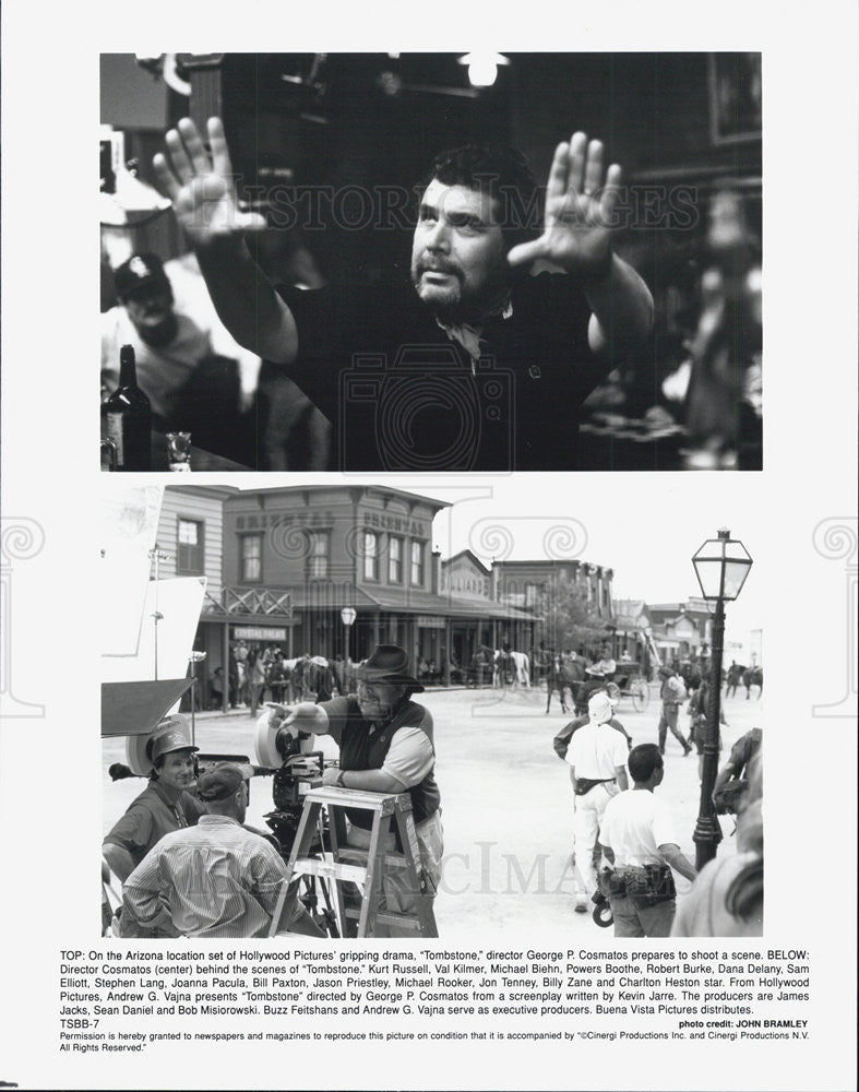 Press Photo Director George P. Cosmatos on location for &quot;Tombstone&quot; - Historic Images