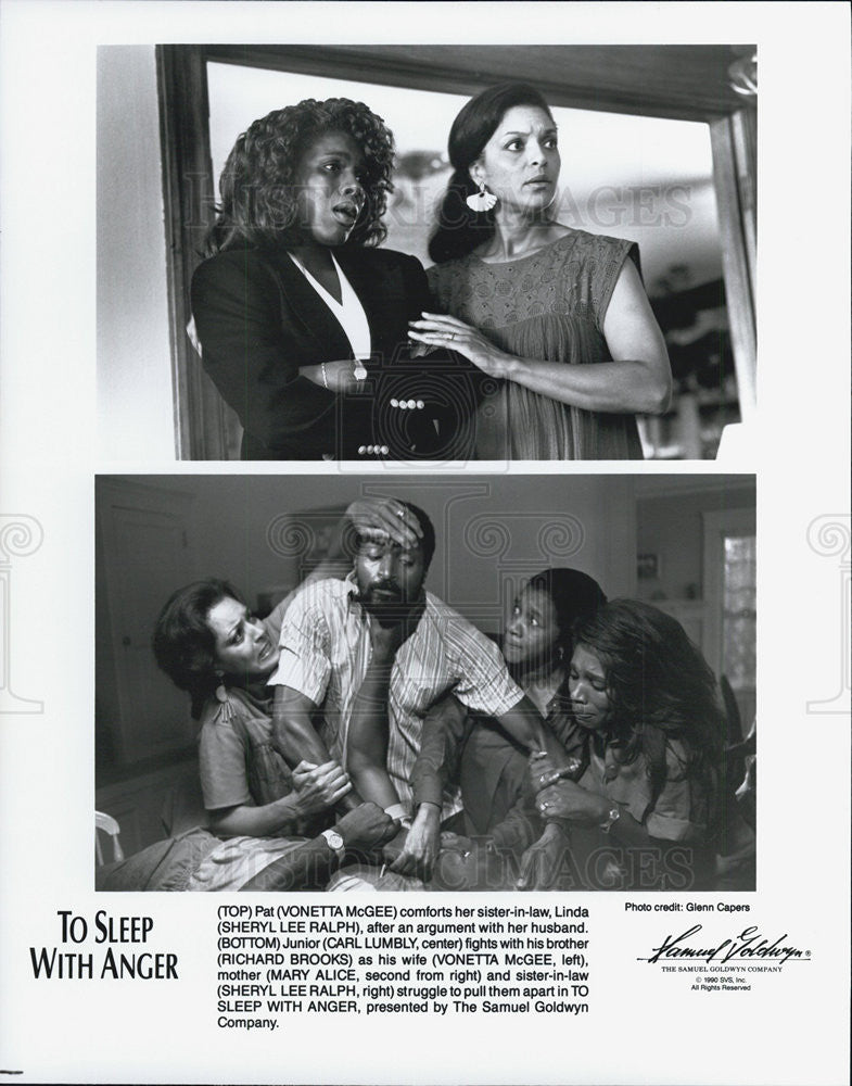 1990 Press Photo Scenes of &quot;To Sleep with Anger&quot; - Historic Images