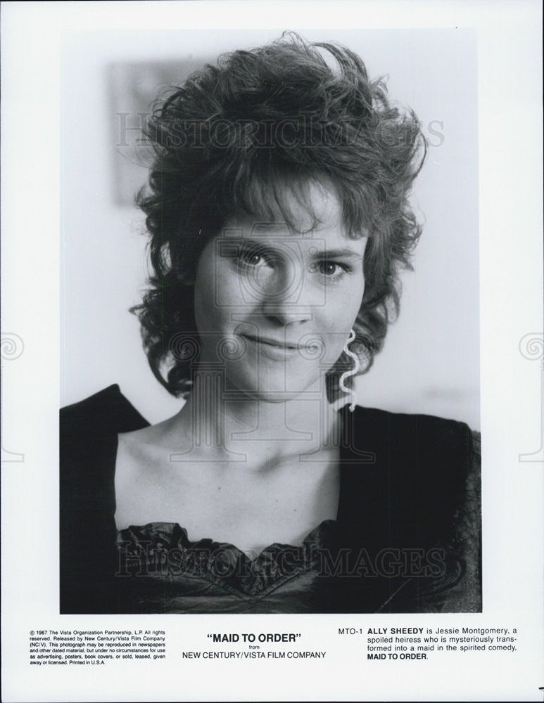 1987 Press Photo Actress Ally Sheedy Film &quot;Maid To Order&quot; - Historic Images