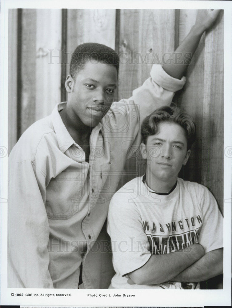 1992 Press Photo Words Up Kadeem Hardison David Faustino CBS Television - Historic Images