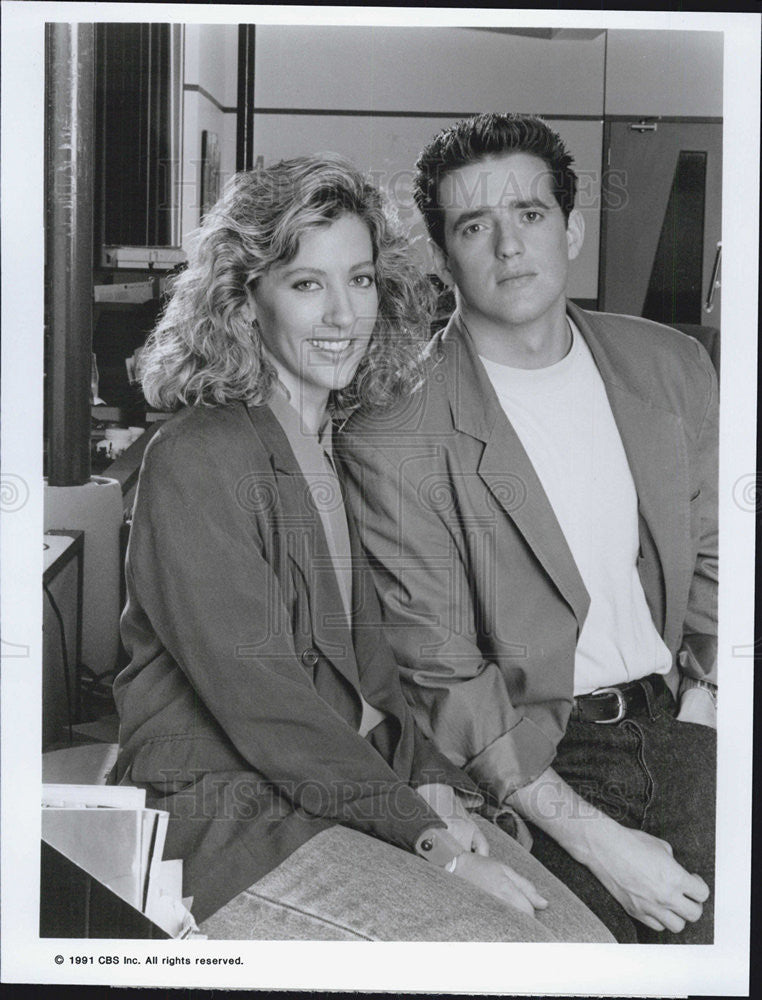 1991 Press Photo Justin Louis and Sophie Lorain star in &quot;Urban Angel&quot; - Historic Images