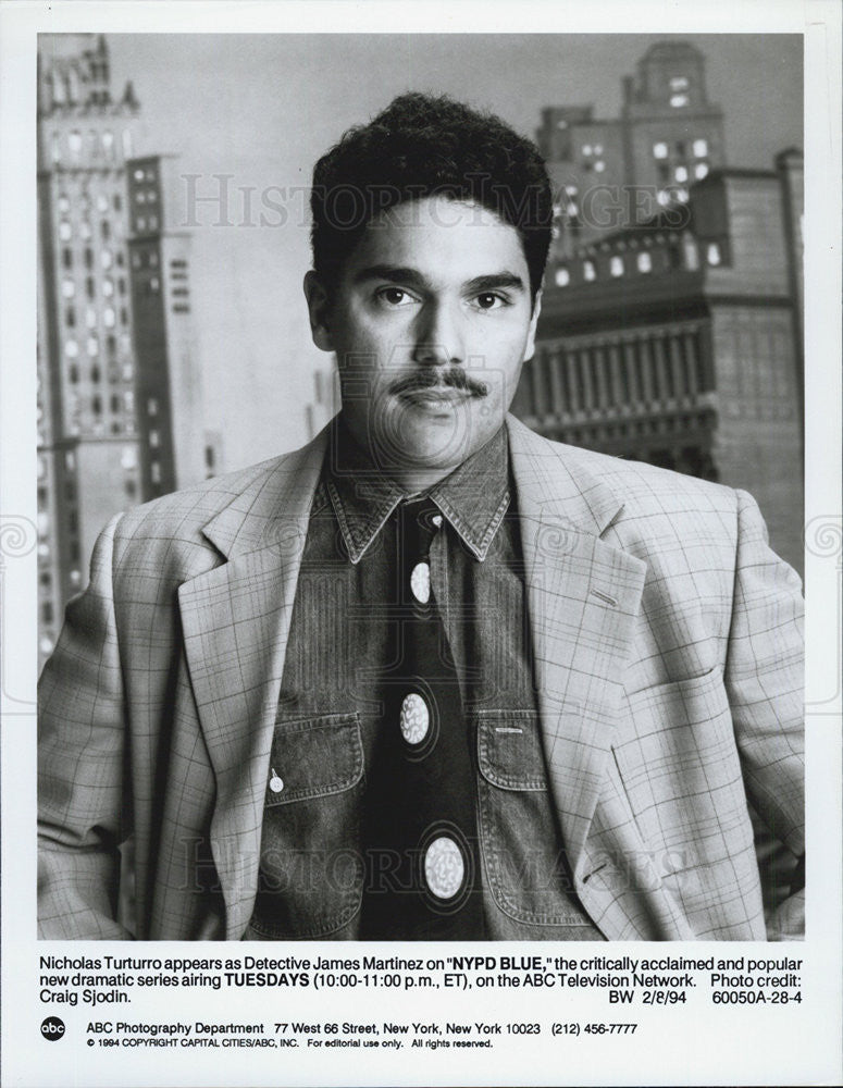 1994 Press Photo Nicholas Turturro stars in &quot;NYPD Blue&quot; - Historic Images