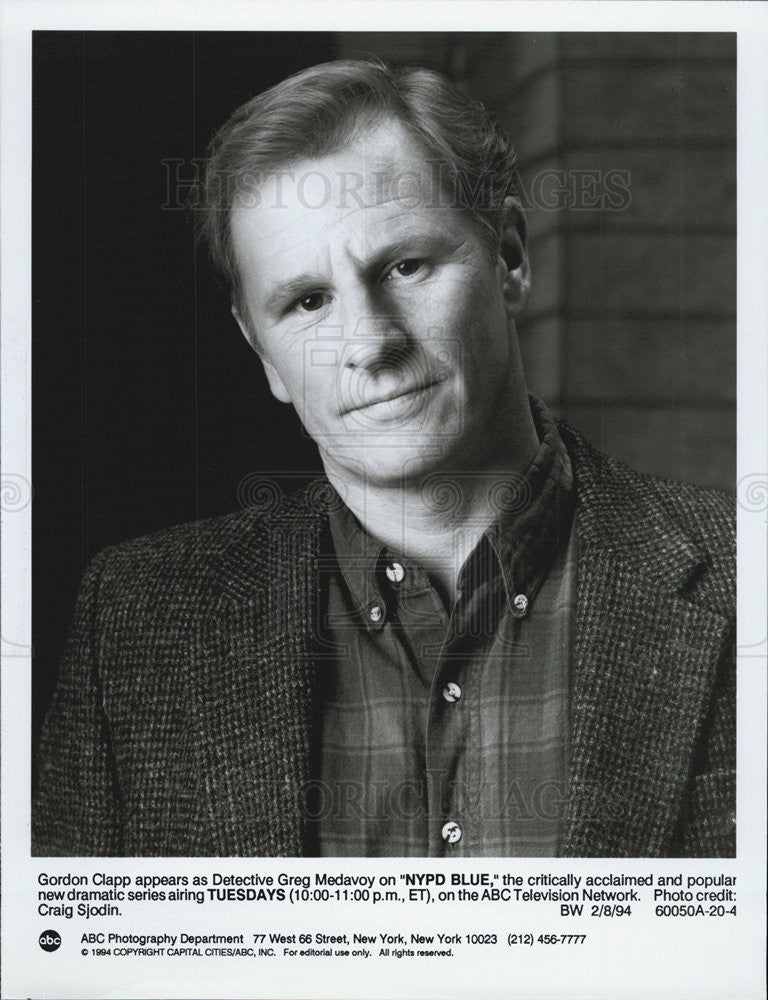 1994 Press Photo NYPD Blue Gordon Clapp ABC Television - Historic Images