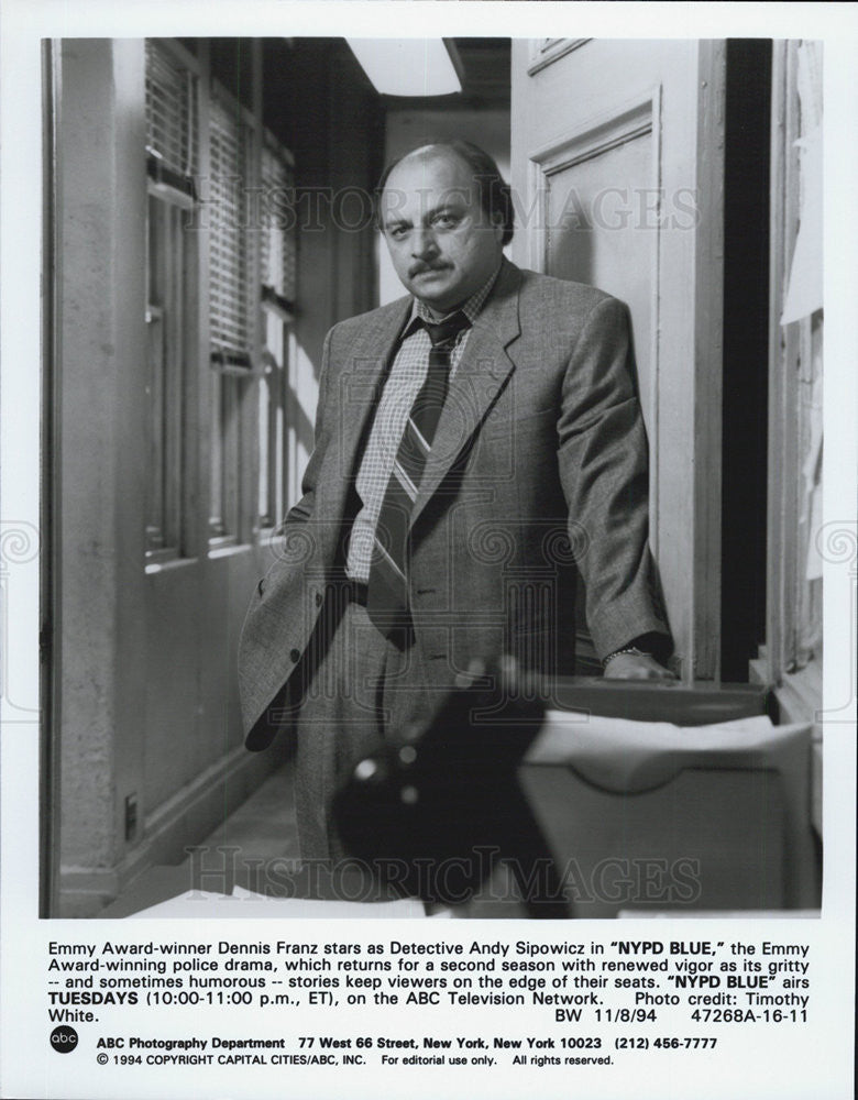 1994 Press Photo NYPD Blue ABC Dennis Franz - Historic Images