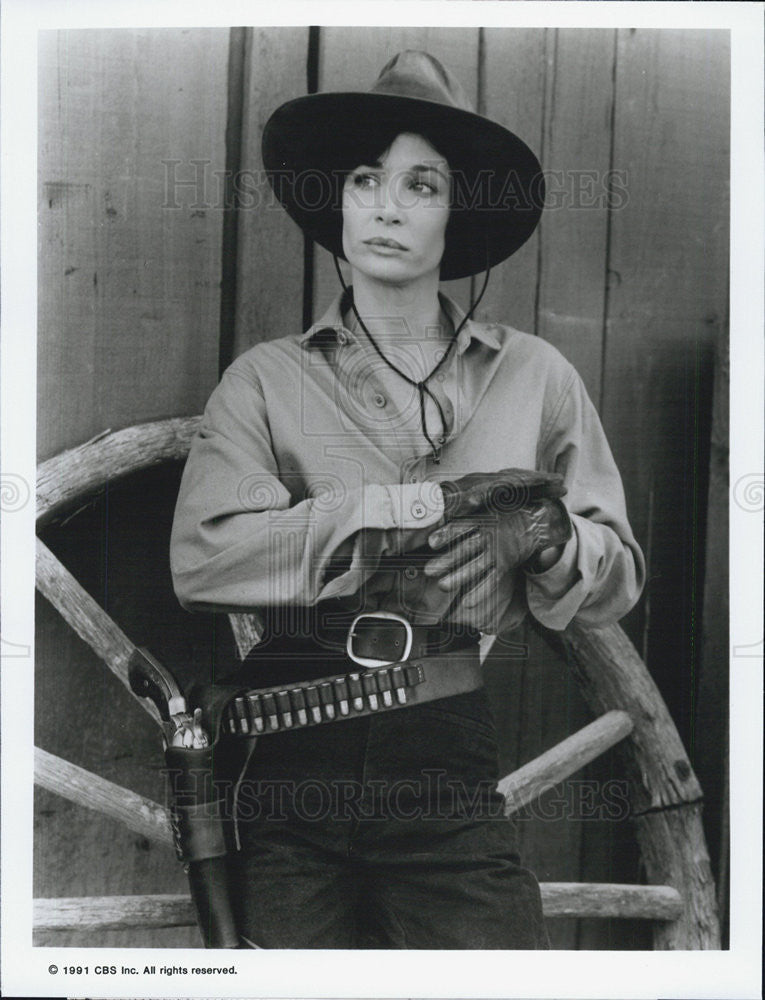 1991 Press Photo Actor Mary Crosby Guns Of Paradise - Historic Images