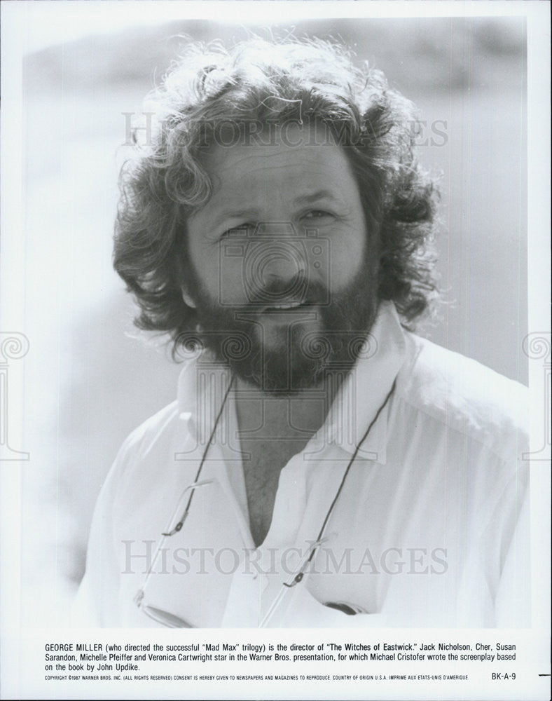 1987 Press Photo George Miller directs &quot;The Witches of Eastwick.&quot; - Historic Images