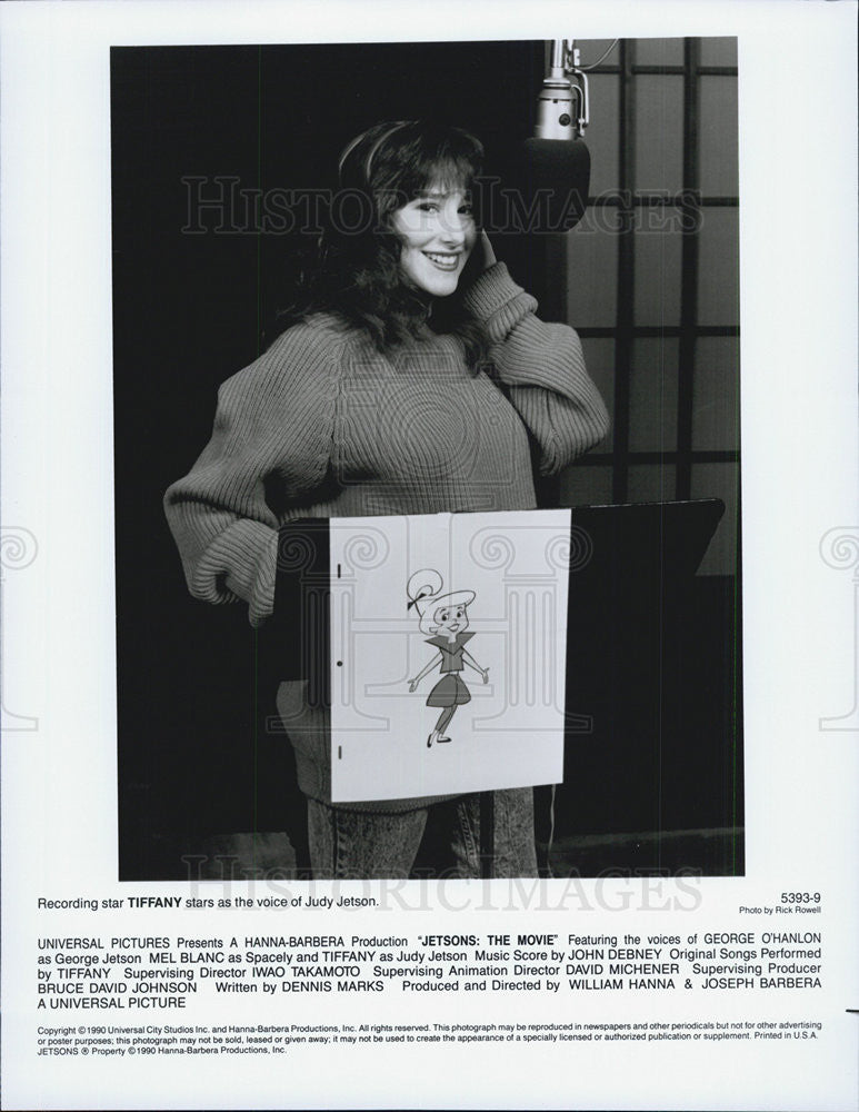 1990 Press Photo Recording Star Tiffany as the Voice of Judy Jetson - Historic Images