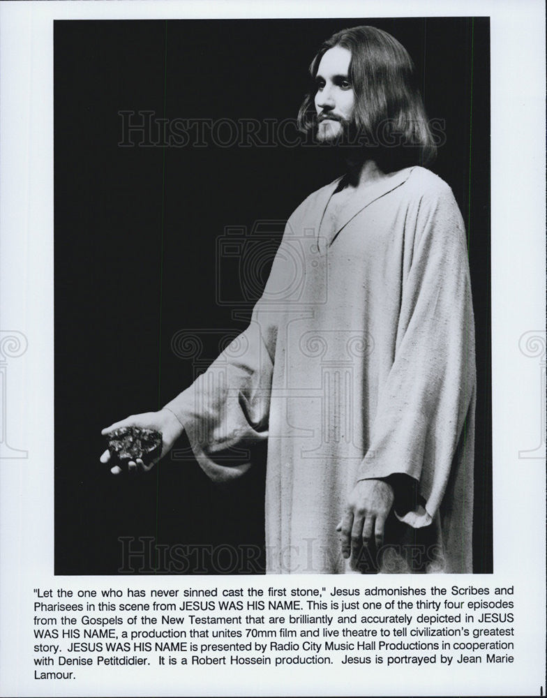 Press Photo Actor Jean Marie Lamour Portrays Jesus as Jesus Was His Name - Historic Images
