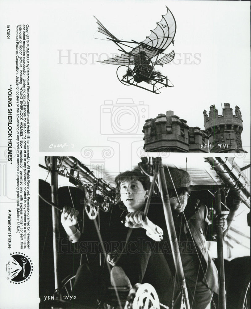 1985 Press Photo &quot;Young Sherlock Holmes - Historic Images