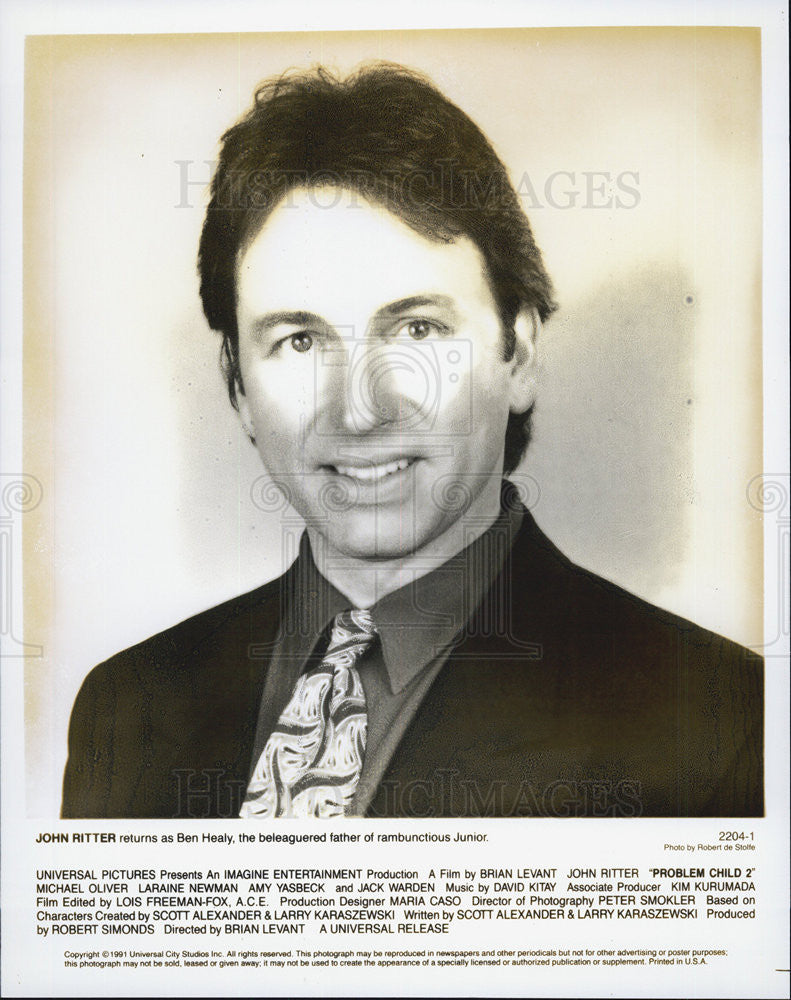 1991 Press Photo John Ritter Problem Child 2 - Historic Images