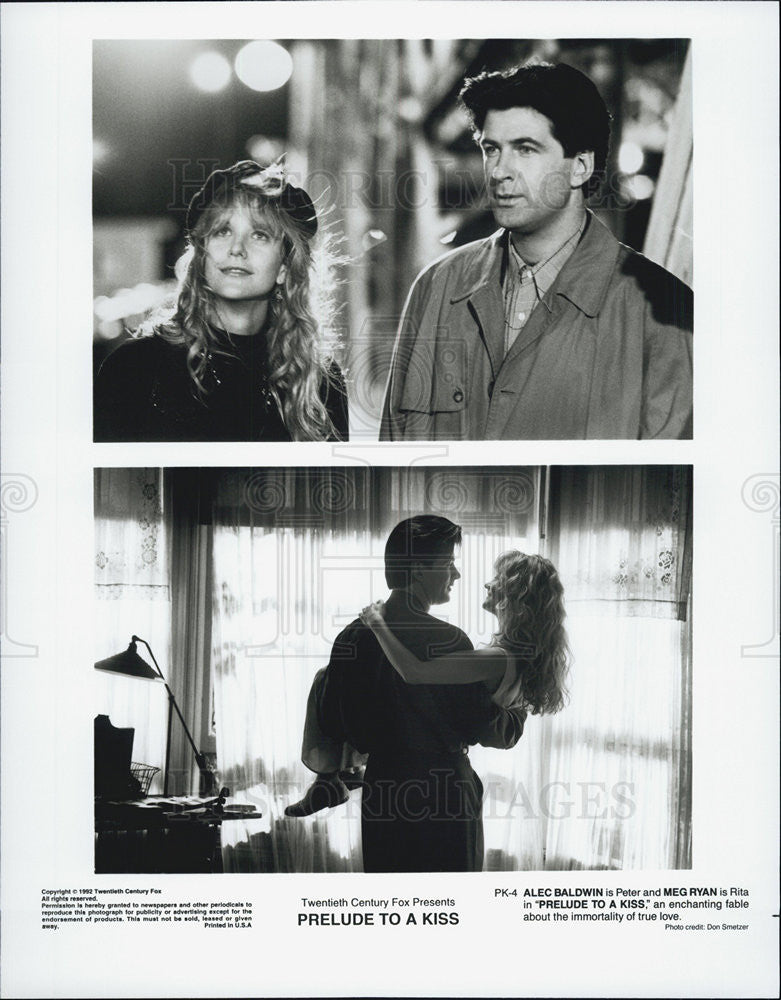 1992 Press Photo Alec Baldwin Meg Ryan Prelude To A Kiss 20th Century Fox Film - Historic Images