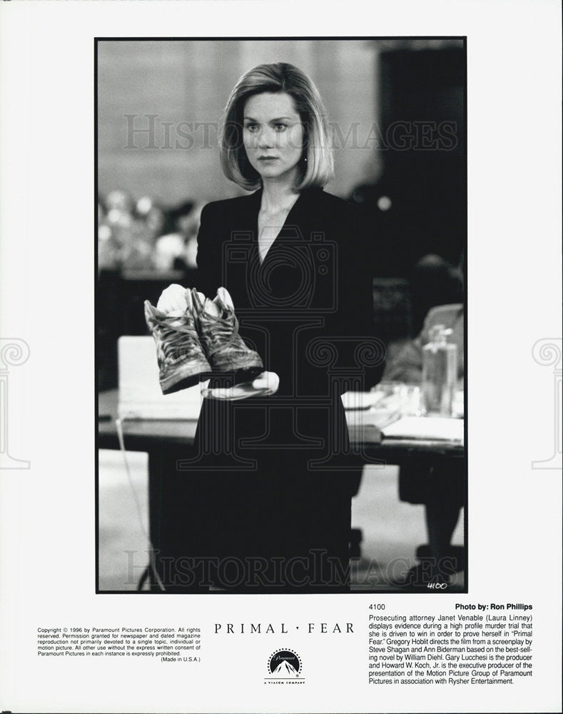 1996 Press Photo Laura Linney in &quot;Primal Fear&quot; - Historic Images