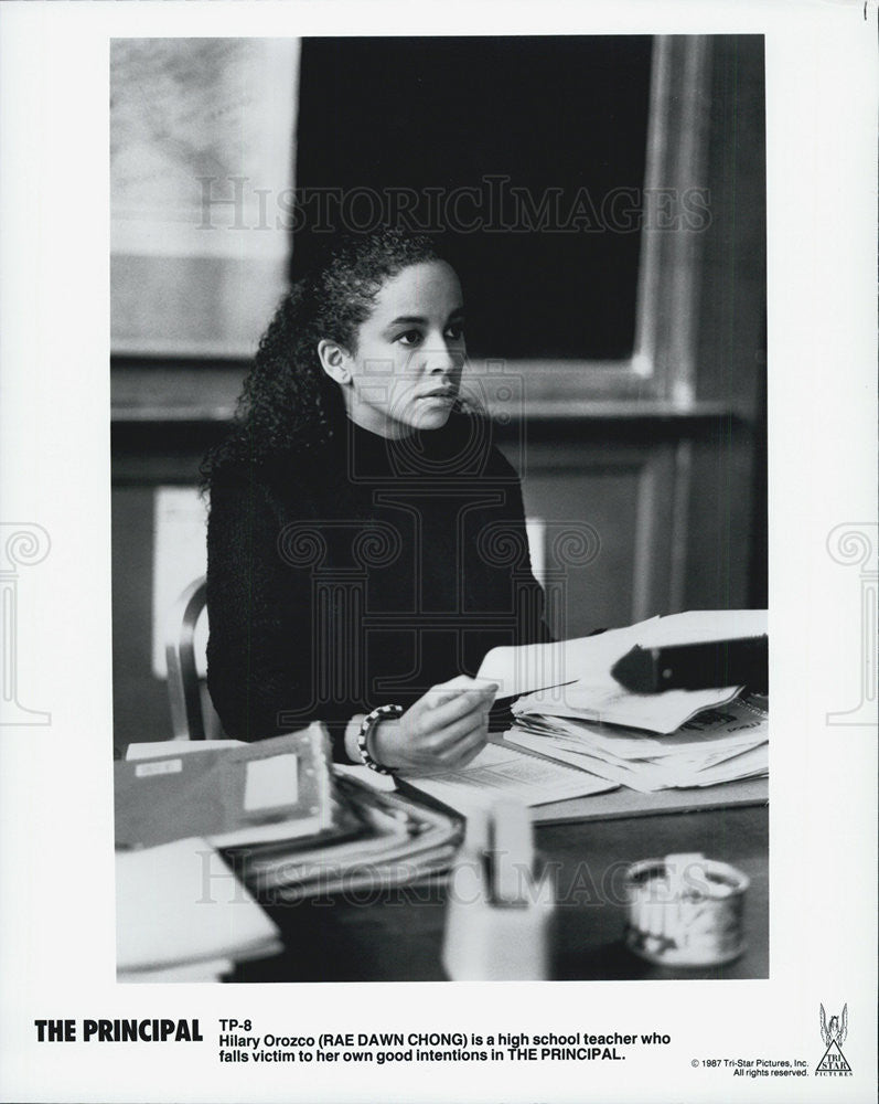 1987 Press Photo Rae Dawn Chong in &quot;The Principal&quot; - Historic Images