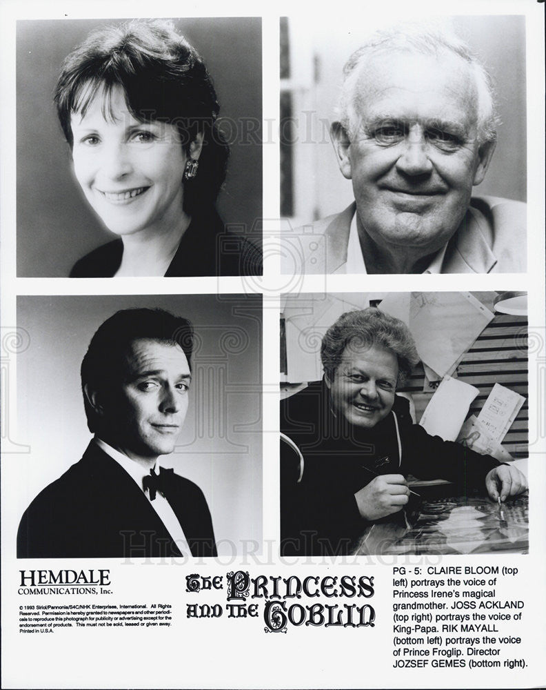 1987 Press Photo The Voices Behind "The Princess and the Goblin" - Historic Images