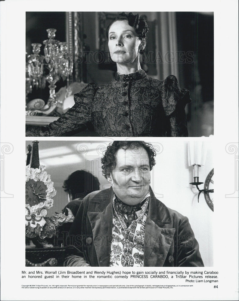 1994 Press Photo Actors Jim Broadbent And Wendy Hughes In &quot;Princess Caraboo&quot; - Historic Images