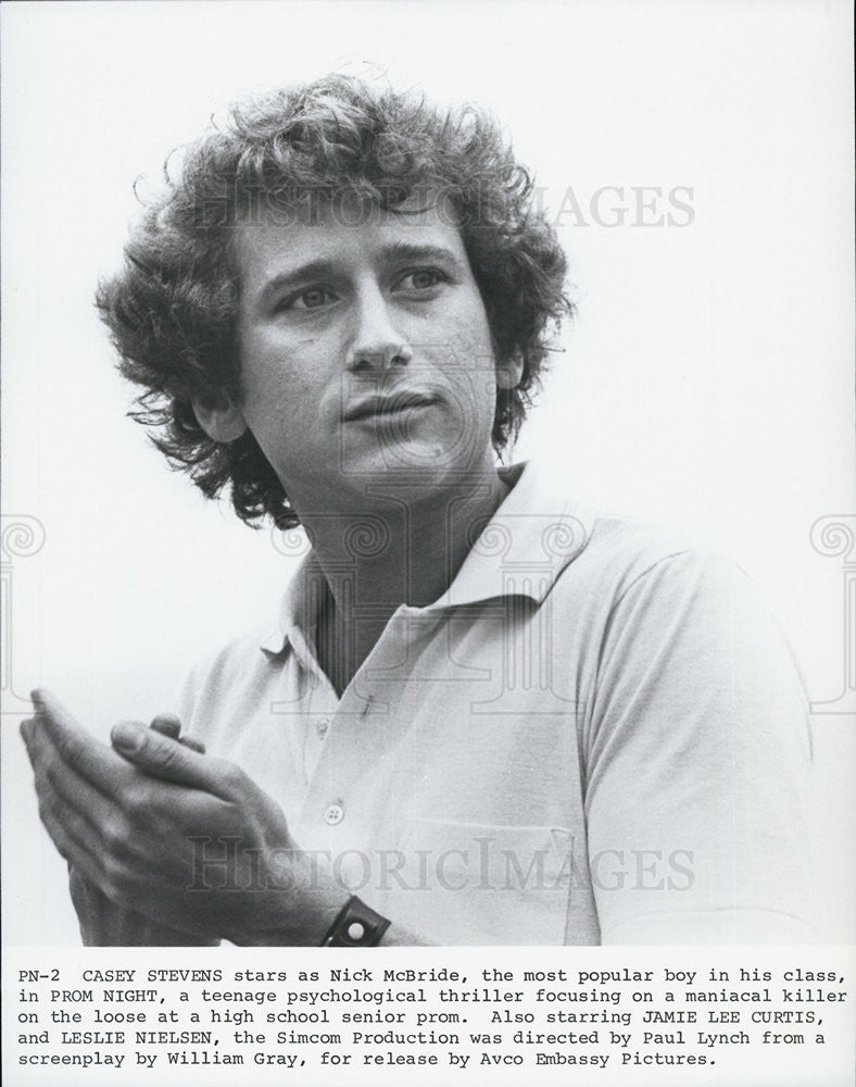 1980 Press Photo Actor Casey Stevens Starring In Suspense Thriller &quot;Prom Night&quot; - Historic Images