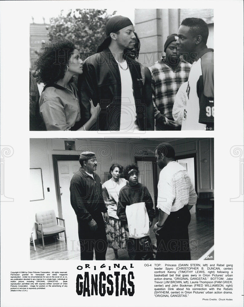 1996 Press Photo Cast Of "Original Gangstas" Orion Pictures - Historic Images