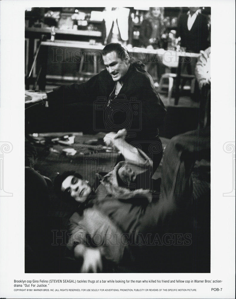 1991 Press Photo Steven Segal in &quot;Out For Justice&quot; - Historic Images