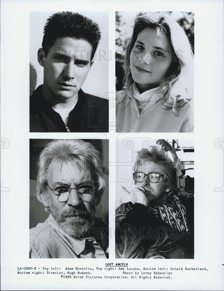 1989 Press Photo Lost Angels Adam Horovitz Amy Locane Donald Sutherland - Historic Images