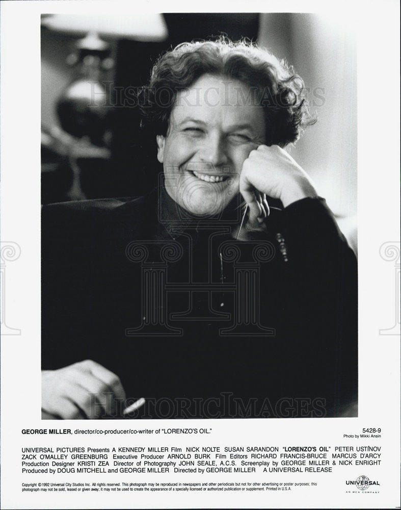 1992 Press Photo Director/producer George Miller on set &quot;Lorenzo&#39;s Oil&quot; - Historic Images