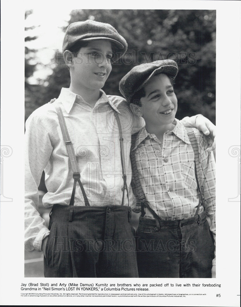 1993 Press Photo Brad Stoll &amp; Mike Damus in &quot;Lost in Yonkers&quot; - Historic Images